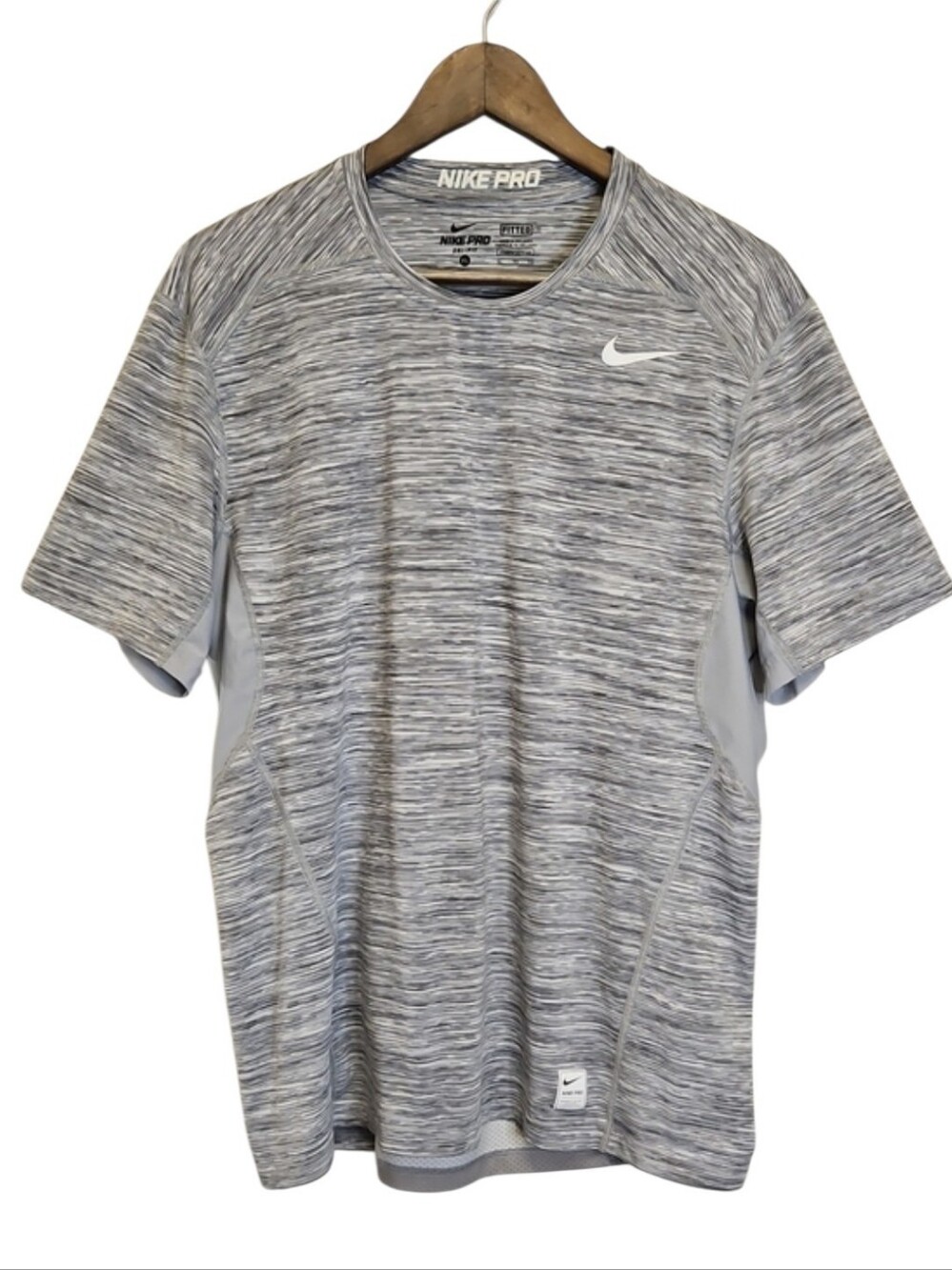 Nike Pro Dri-fit Short-Sleeve Athletic Tee in Heather Gray, Size XL